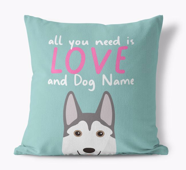 All You Need Is Love: Personalized {breedFullName} Canvas Pillow